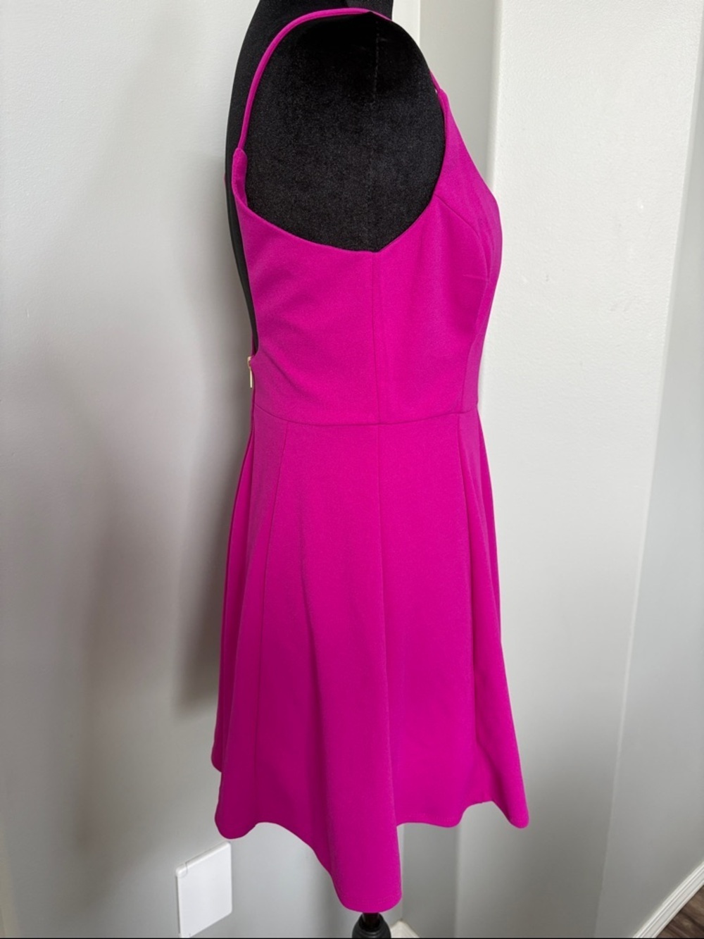 Jump Bright Pink Spaghetti Strap Skater Dress - Picture 3 of 5